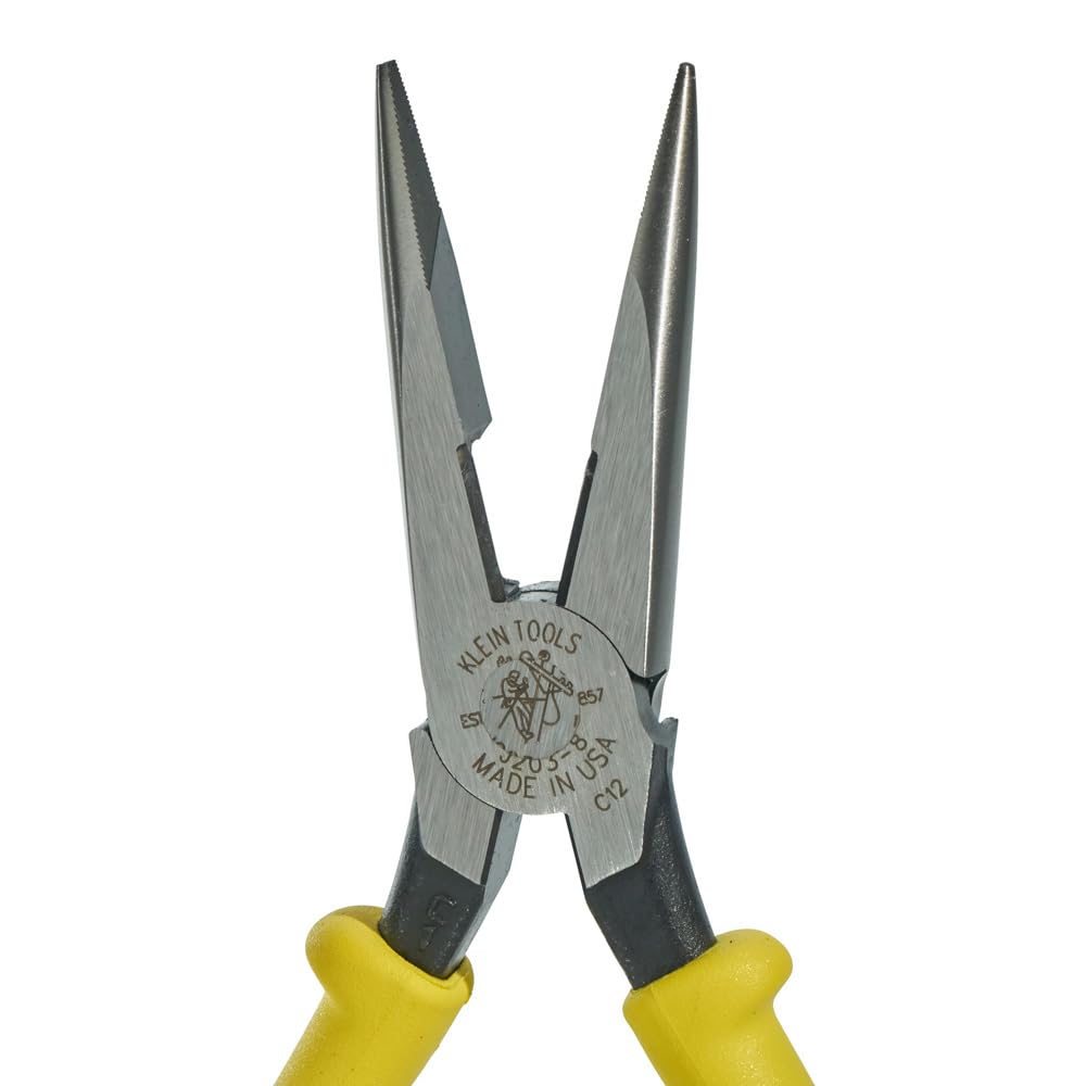 Klein Tools J203-8 Journeyman(TM) Long-Nose Pliers, HD Side Cutters, 8-5/16"