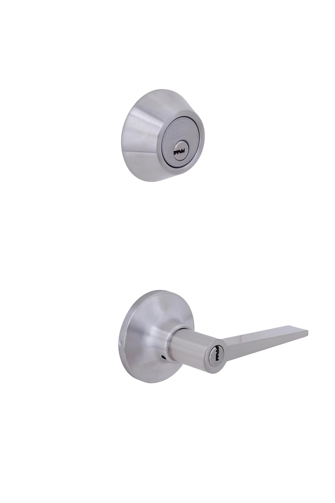 Phillips Combo Cerrojo/Manija Fresno Alta Seguridad Para Entrada LLave-Llave Plata