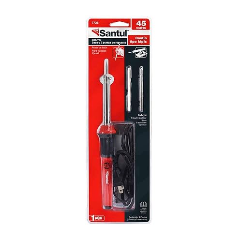 SANTUL, Cautín Tipo Lápiz, Punta de Cobre, 45 W, Modelo 7728