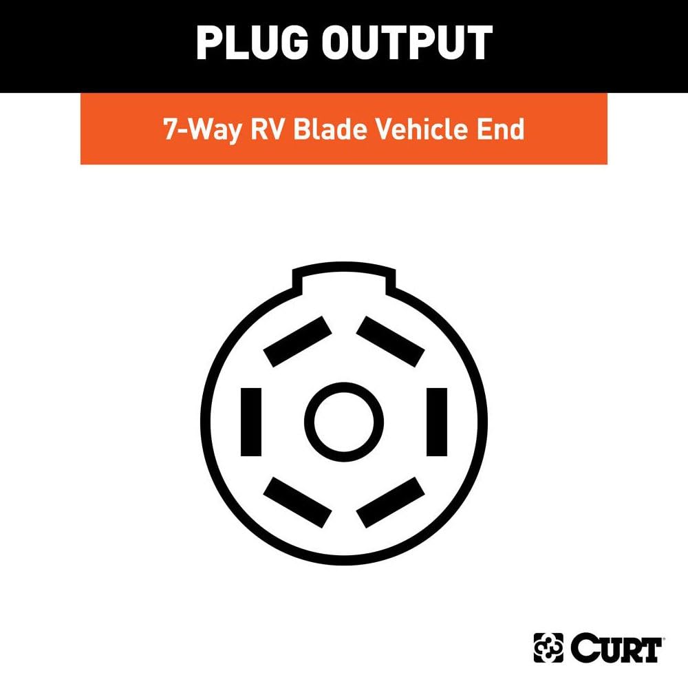 CURT 58150 - Conector de arnés de cableado para Remolque de 7 Pines