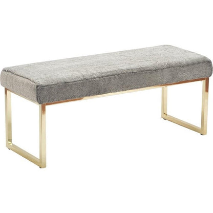 Elle Decor FUCN20047D Giselle Bench, Faux Fur