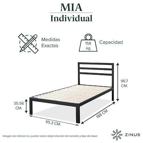 ZINUS Estructura de Cama con Plataforma de Metal