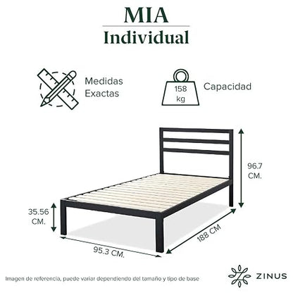 ZINUS Estructura de Cama con Plataforma de Metal