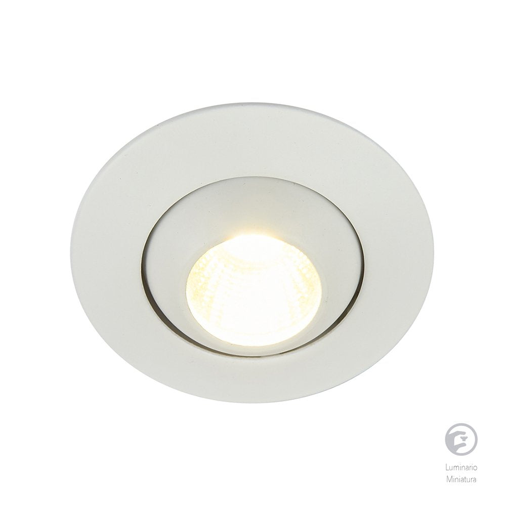 Tecnolite Lámpara de Interior LED para Empotrar YDCLED-300/B, 4 W, Luz Suave Cálida, Blanco