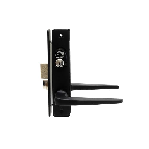 Phillips Cerradura Modelo Slim 549 Manija Delgada Para Puerta De Aluminio Negro