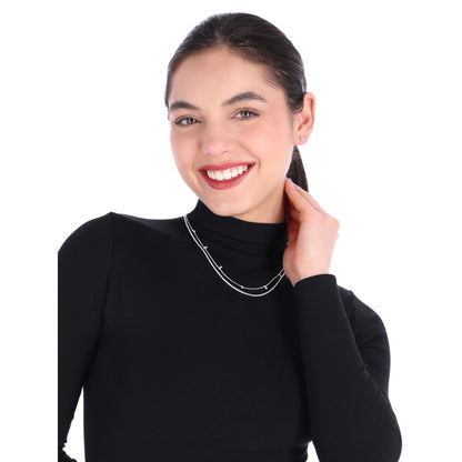 Nine West Box Set Color Plateado De Terminado Brillante Contenido 1 Par De Aretes Y 1 Collar para Mujer