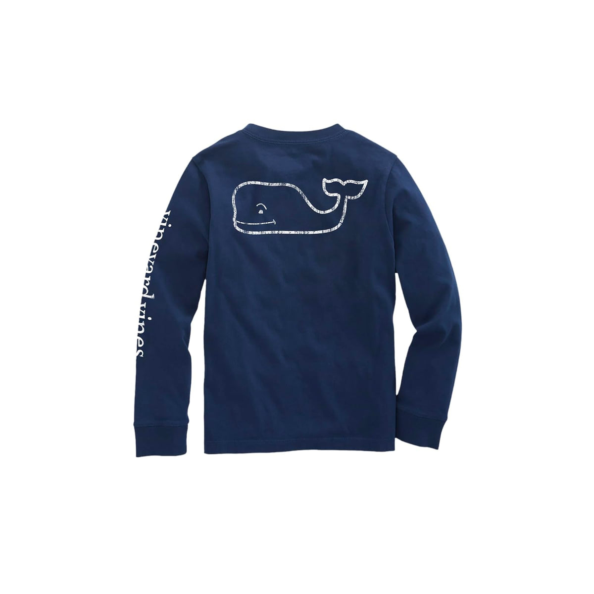 Vineyard Vines Playera de Manga Larga con Bolsillo para Niña - azul (Blue Blazer) - CH
