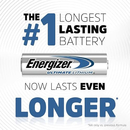 Energizer Ultimate Lithium AA Batteries, 4 Pack