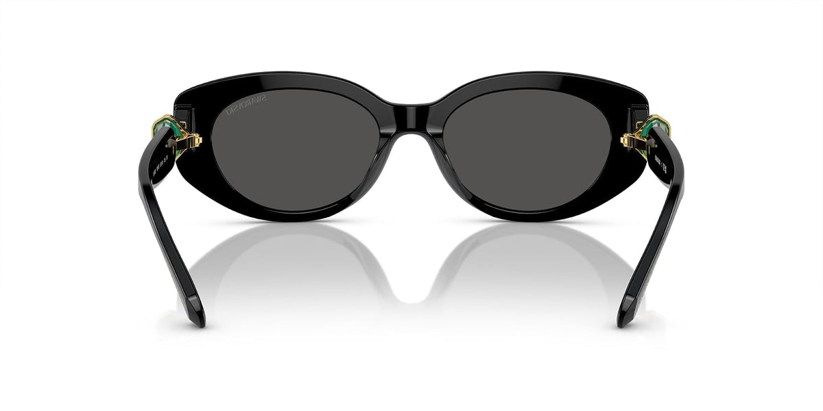 Swarovski 0SK6002 Gafas de Sol para Mujer, Forma Oval Color Negro
