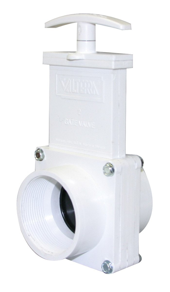 Valterra 6207 - Válvula de Compuerta de PVC Blanca FPT 2 Pulgadas