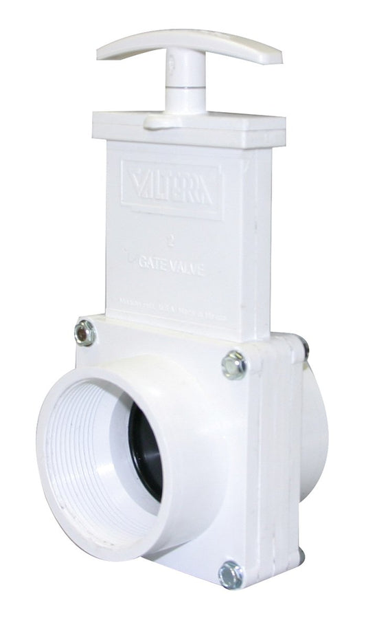 Valterra 6207 - Válvula de Compuerta de PVC Blanca FPT 2 Pulgadas