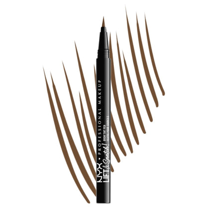 NYX Lift and Snatch Plumín de Cejas Efecto Laminado - 1 Unidad (Paquete de 1) - 07 Morena - Delineador