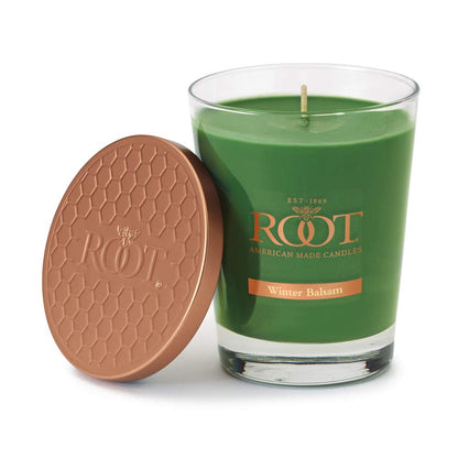 Root Candles Vela de Cera de Abeja, Aroma Lavanda Inglesa - Bálsamo de invierno - L