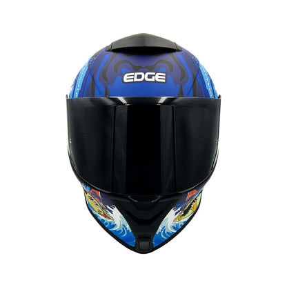 Casco Modular - DC - Visor Anti Baho Motocicleta Marca Edge - Visor Doble ANTIVAHO Certificado Dot Moto - Cascos Motocross Pegatina Pegatinas Protector Mujer Hombre (Looney Tunes Mate, S)