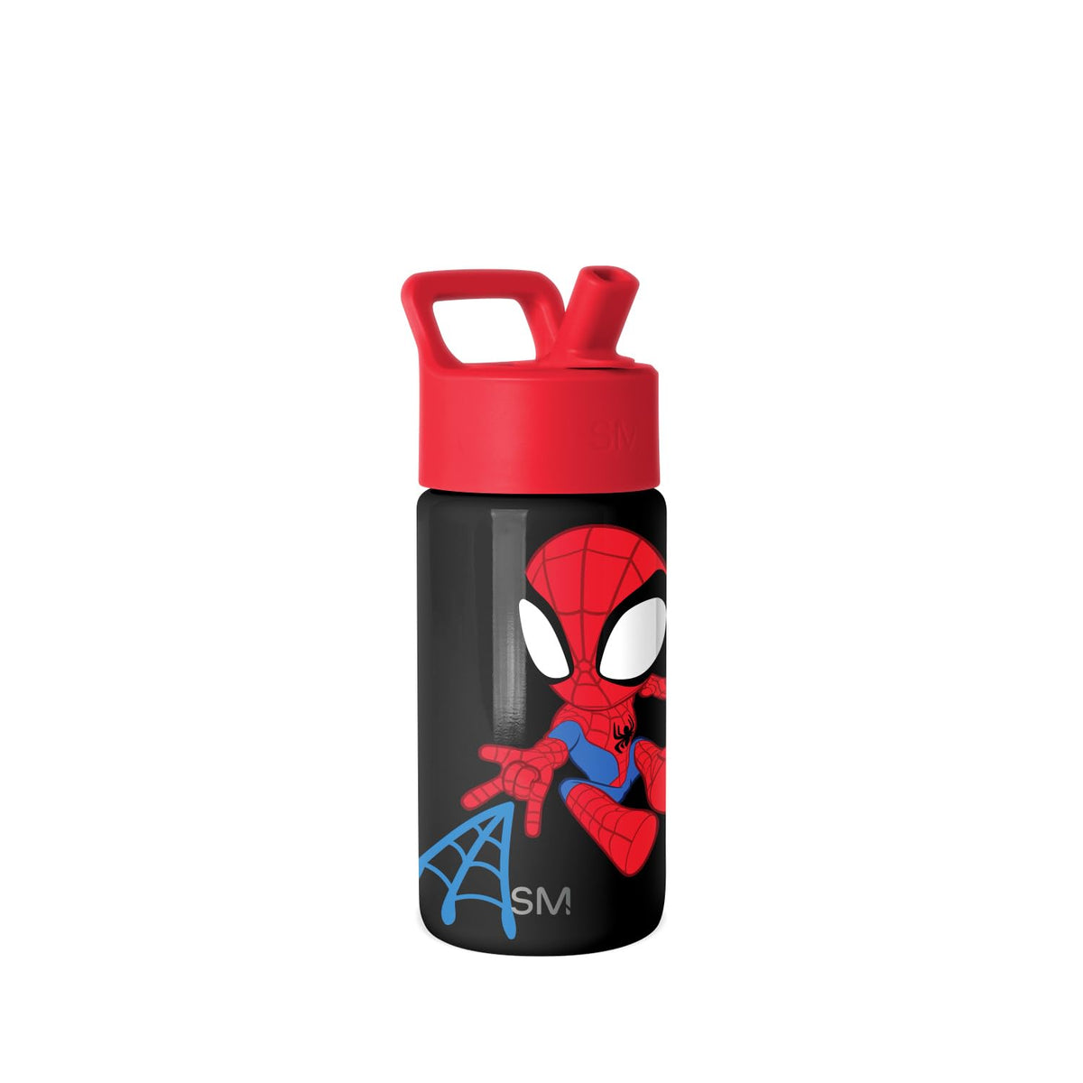 Simple Modern Botella de Agua Infantil con Popote, Acero Inoxidable - Botella de agua de 14 onzas - Marvel-Spidey Kid