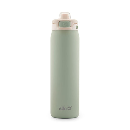 Ello Pop & Fill Botella de Agua de Acero Inoxidable - 623 g - Pistacho