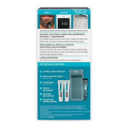 Just For Men Tinte Colorante En Gel Para Barba Y Bigote, Sin amoníaco, Color Castaño Claro B25, 28.4g