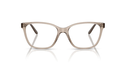 Vogue Eyewear Vo5518 - Marcos cuadrados para anteojos graduadas para mujer - Lente transparente café claro - Demo - 51 Milímetros