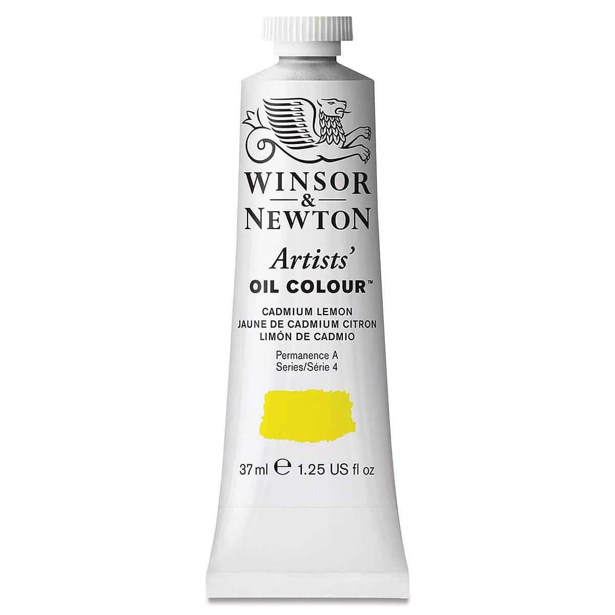 Winsor & Newton Artists' Oil Colour Pintura al Óleo Profesional, 37 ml - 37-ml Tube - Amarillo (Cadmium Lemon)