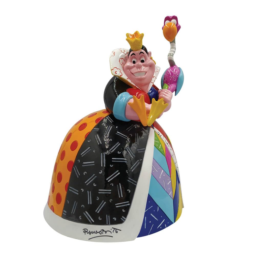 Enesco Disney by Romero Britto Alicia en el país de Las Maravillas Figura de mazo de Flamenco, 8.27 Pulgadas, Multicolor