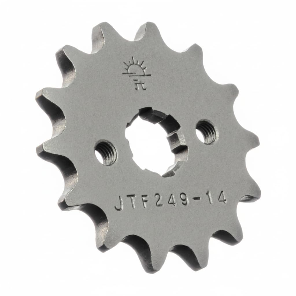 JT Sprockets JTF249.14 14T - Piñón Delantero de Acero Negro, 14 Dientes/Paso 420