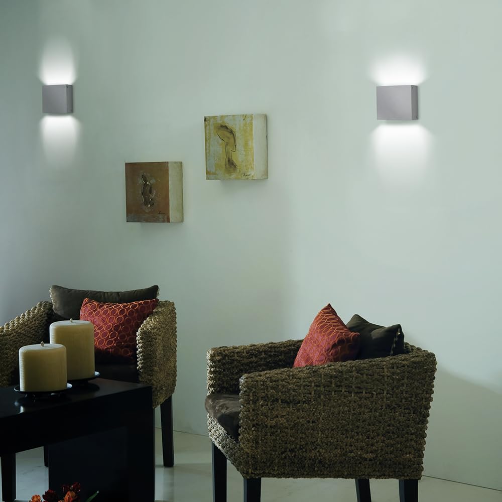 Tecnolite - Lámpara de Pared Arbotante LED 8 W, Luz Cálida Brillante, Interiores, No atenuable, LED integrado