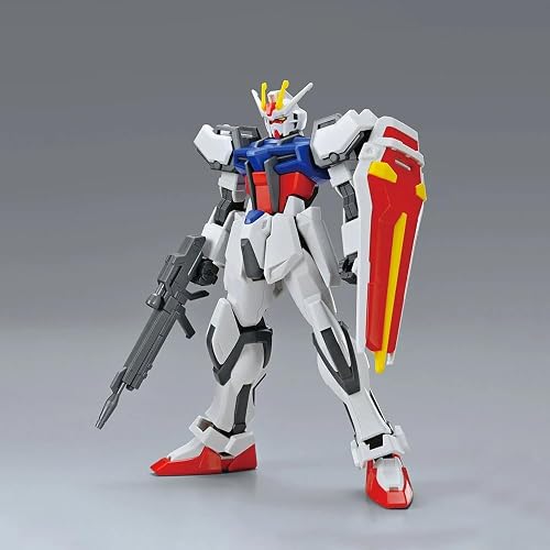 Bandai Hobby EG - Strike Gundam, Gundam SEED, Escala 1/144, 85 Piezas | Sin pegamento ni pintura, ideal para principiantes, articulación amplia, ensamble sencillo y rápido