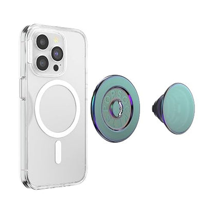 PopSockets - Empuñadura para teléfono MagSafe con Soporte, Soporte magnético, Parte Superior Intercambiable, sujeción Segura para iPhone MagSafe, teléfono y Tablet, visualización Nocturna