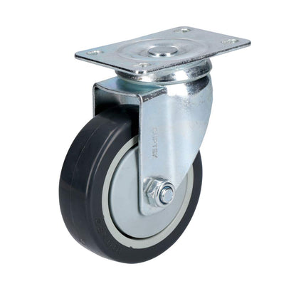 Surtek RG7G Rodaja de poliuretano negro giratoria 3"