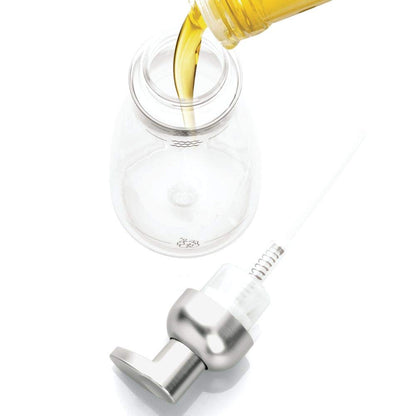 InterDesign Foaming Soap Pump, Clear/Brushed Nickel