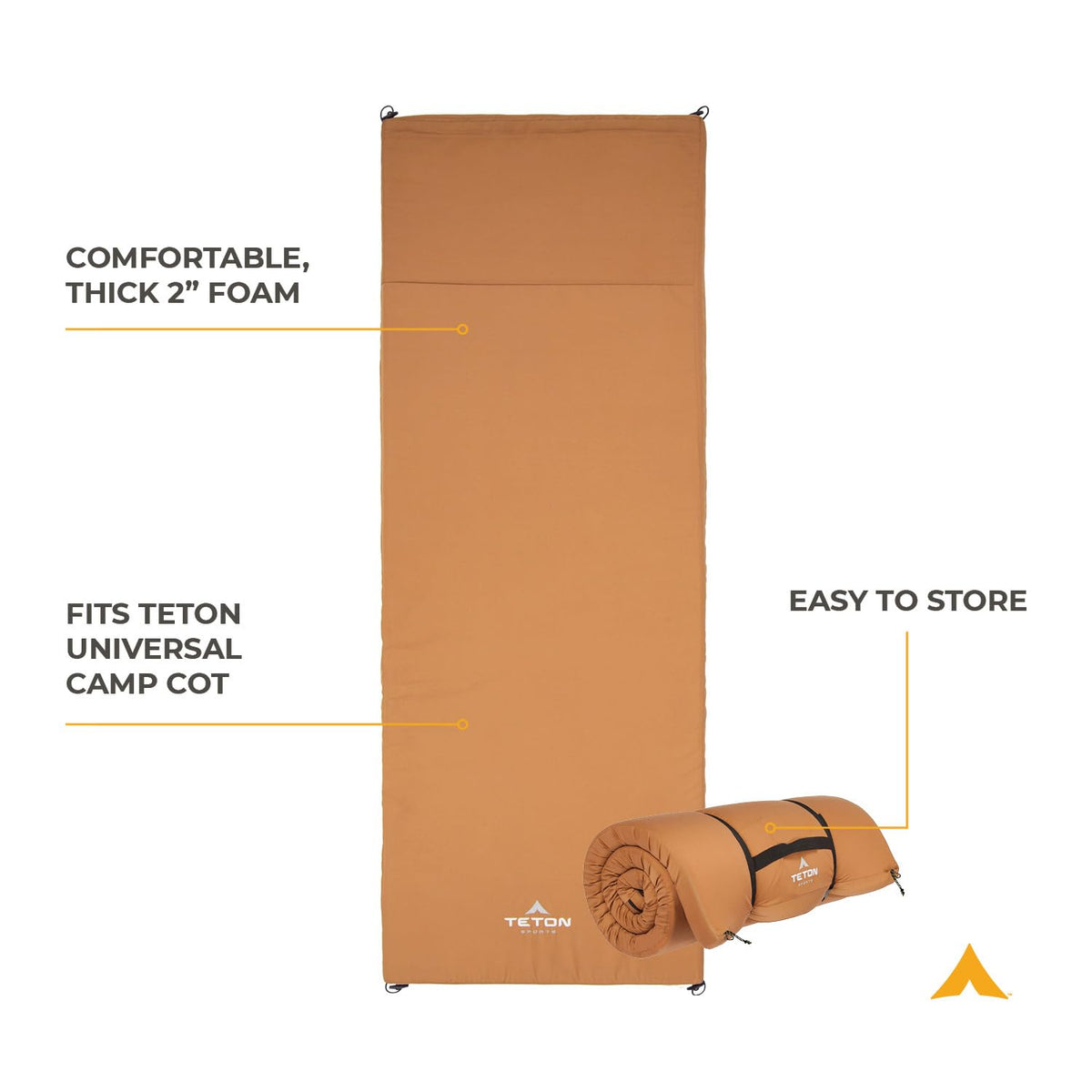 TETON Sports Camp Cot Pad Colchoneta Deportiva para Catre de Acampar