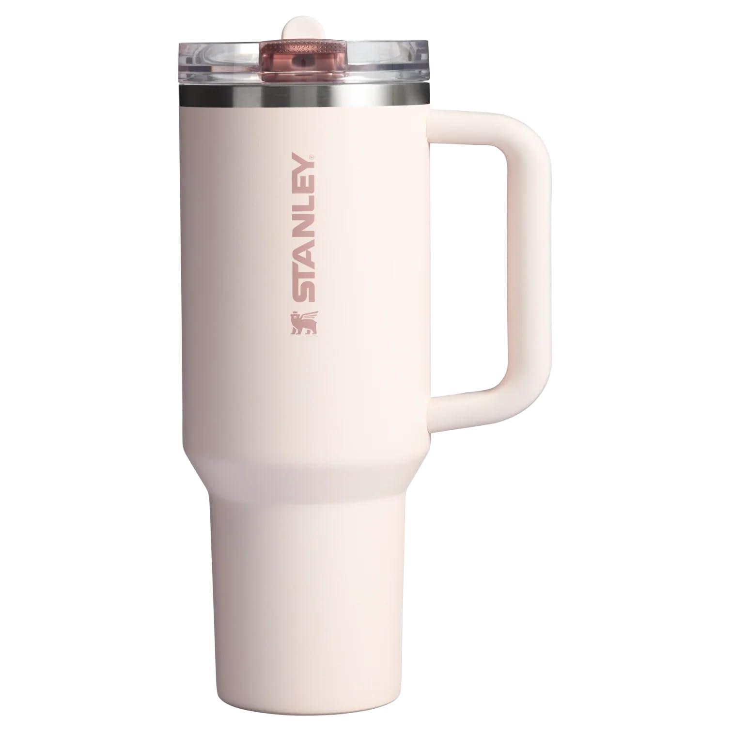 Stanley Quencher ProTour Flip Straw Rose Quartz 1.18L - Vaso Térmico Stanley con Popote y Tapa Antiderrames 40oz, Acero Inoxidable Doble Pared