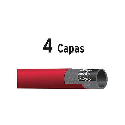 Truper MAN-20X5/8X, Manguera 5/8", super reforzada 4 capas, conexiones metal, 20m