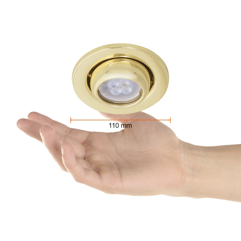 Tecnolite Lámpara para Empotrar, color Latonado YD-345/O