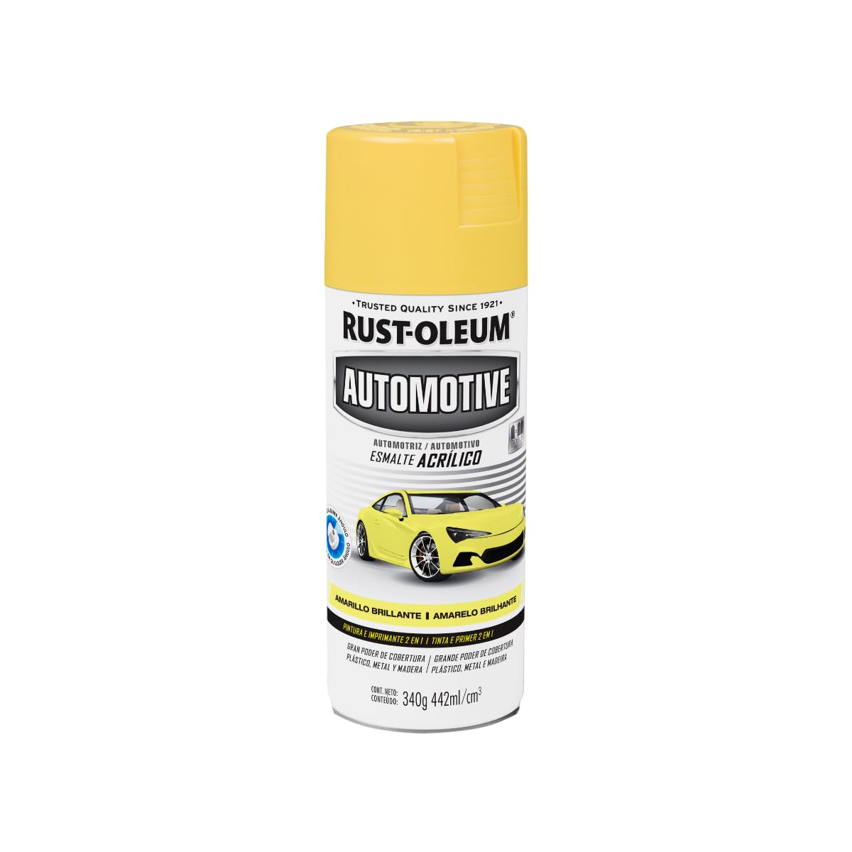 Rust-Oleum Esmalte Aerosol Automotive Acrílico Amarillo Brillante 340g