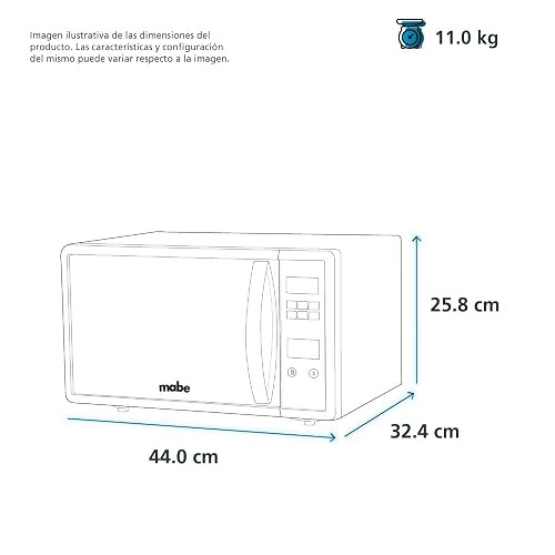 mabe Horno de microondas 0.7 pies cúbicos (20 L) 120 V Silver Mabe - HMM70SEJ