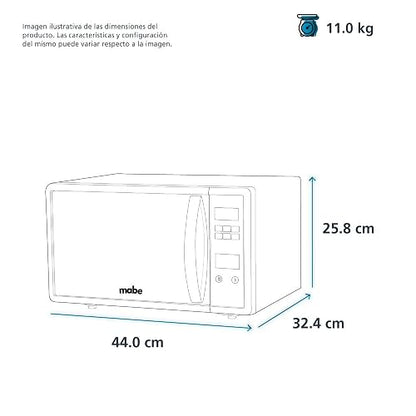 mabe Horno de microondas 0.7 pies cúbicos (20 L) 120 V Silver Mabe - HMM70SEJ