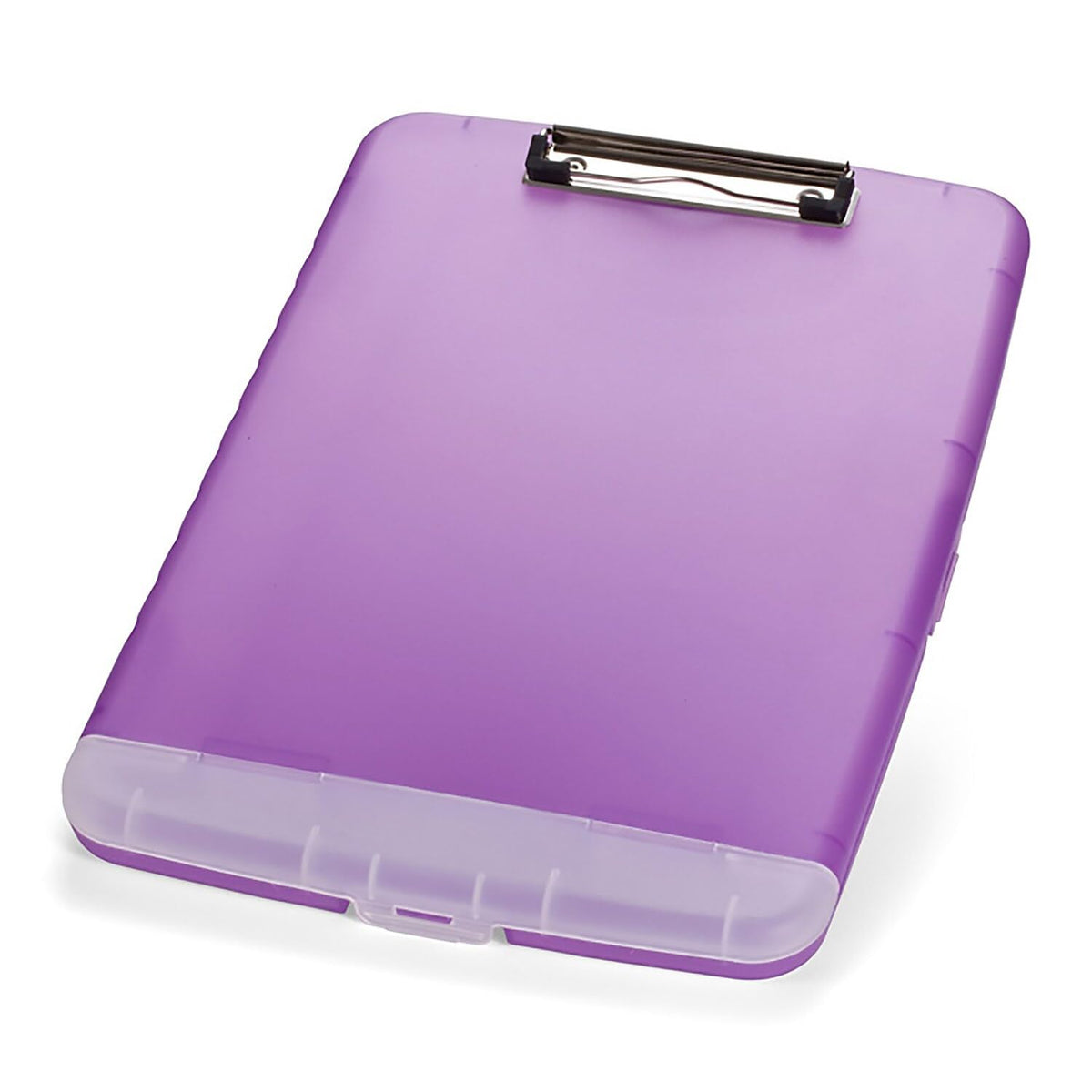 Officemate 83305 Slim Clipboard Storage Box, Translucent Purple