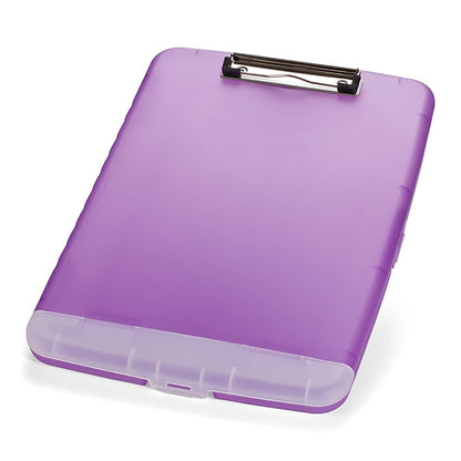 Officemate 83305 Slim Clipboard Storage Box, Translucent Purple