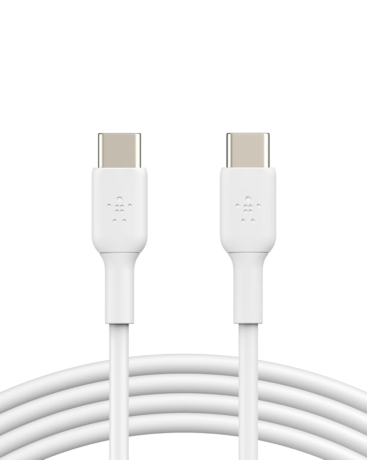 Belkin USB-C a USB-C Boost Cable de carga (cable de carga rápida USB tipo C para Pixel, iPad Pro, dispositivos Samsung y más, 1 metro), color blanco