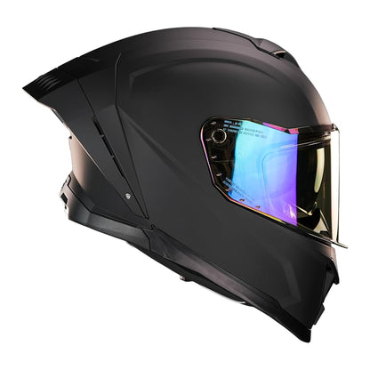 KOV Casco Thanos Negro Mate Integral AERODINAMICO para Moto Certificado Dot Y ECE 22-06