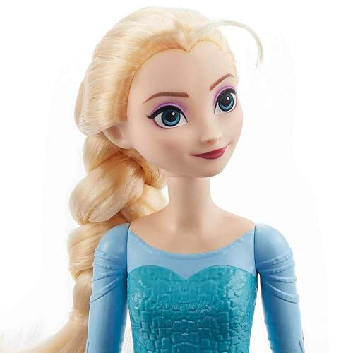 Mattel, Disney Frozen Elsa Muñeca con look reina de hielo, juguete +3 años (Mattel HLW47)
