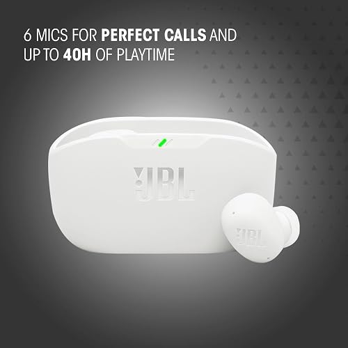 JBL Vibe Buds 2, True Wireless NC Buds, Oval Tube, ANC + Smart Ambient, IP54 - Negro