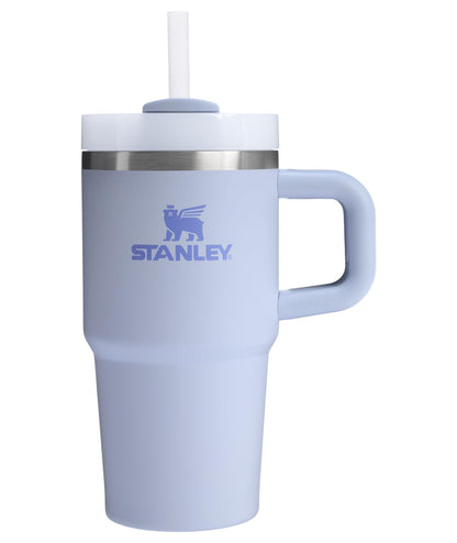 Stanley Vaso con Asa y Popote, 40 oz, Tapa FlowState, Azul - 20 oz - Gota de rocío