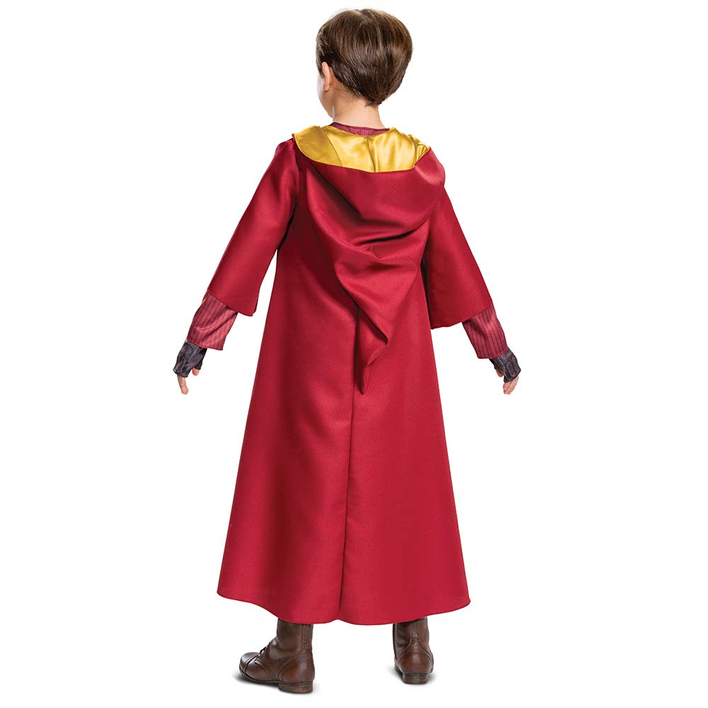 Harry Potter Quidditch Gryffindor - Disfraz Infantil de Lujo, Rojo y Dorado, Talla M (7-8)