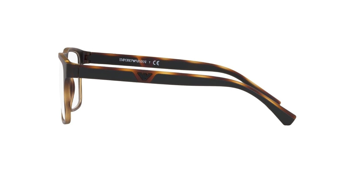 Emporio Armani Ea4115 - Marcos para anteojos graduadas para hombre con dos clips intercambiables rectangulares