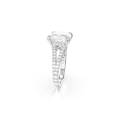 Swarovski Anillo Stilla, Talla cuadrada, Blanco, Baño de rodio