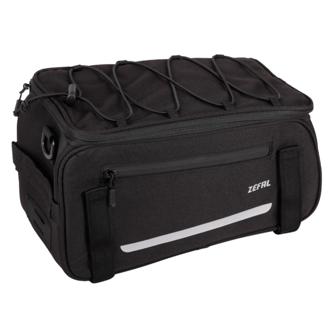 Zéfal Alforja para Porta Bulto Urbano Z Traveler Poliuretano 600D Fijación Universal, Color Negro, 9L