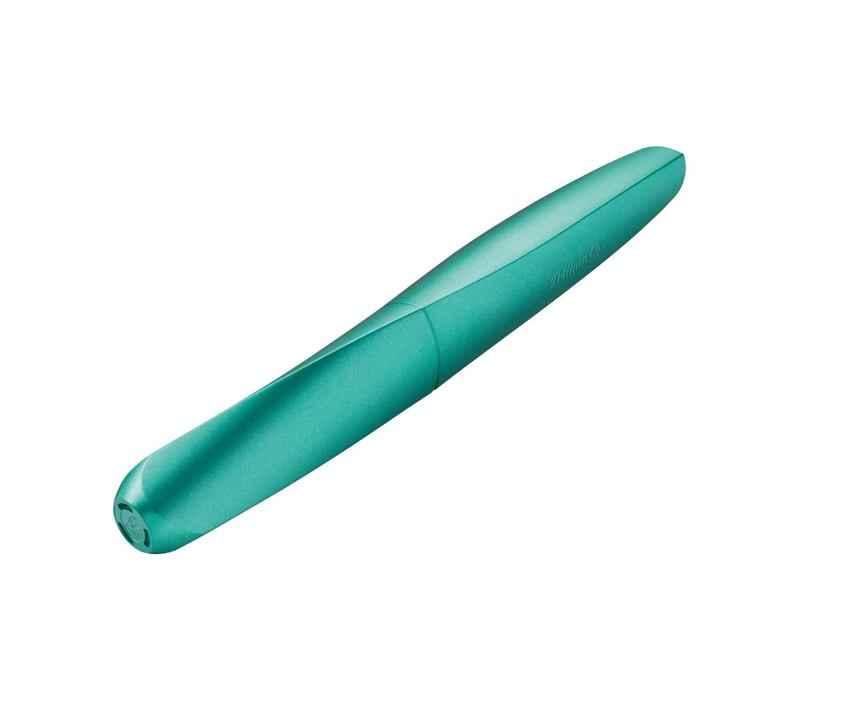Pelikan Pluma Fuente Twist Verde Menta. Contiene dos cartuchos de respuesto. Ideal para caligrafía.