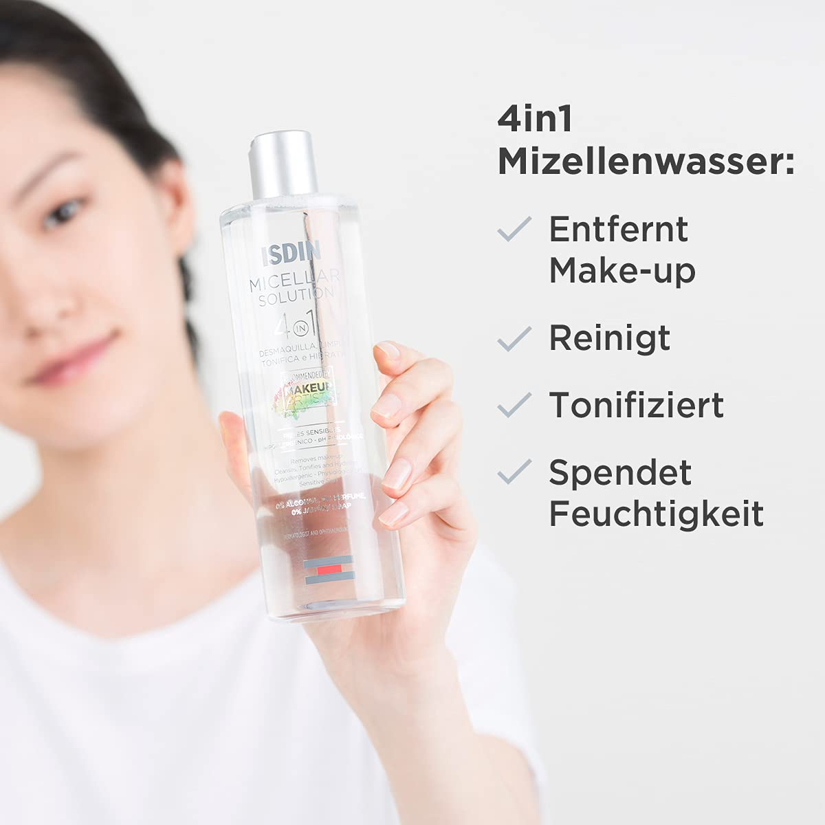 ISDIN Micellar Solution 4 en 1 Agua Micelar: Limpia, Desmaquilla, Hidrata y Tonifica, 400ml + Ureadin Podos Gel Oil, Repara e hidrata los pies secos y agrietados, 75ml